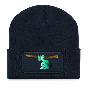 Snake (color) - Recycled Patch Beanie - french navy - Front