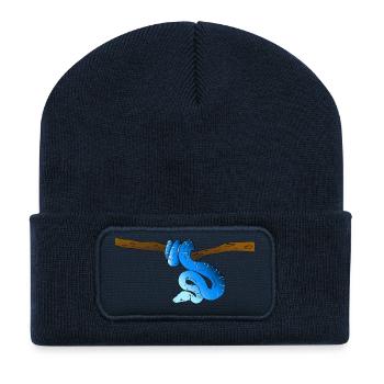 Blue Snake - Recycled Patch Beanie - french navy - Front