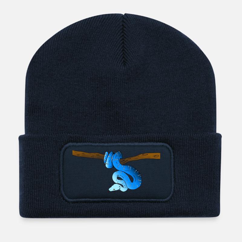 Blue Snake - Recycled Patch Beanie - french navy