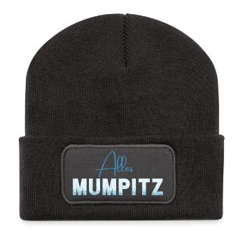 Alles Mumpitz - Wortschätze - vergessene Wörter - Recycelte Patch Beanie - Dunkelgrau - Vorne