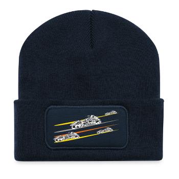 Motorrad Chopper - Recycelte Patch Beanie - French Navy - Vorne