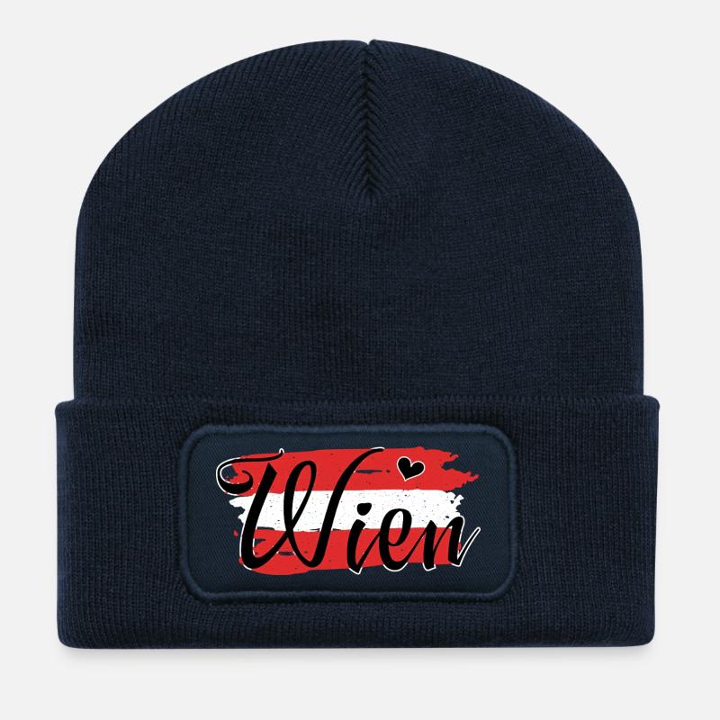 Flag Austria Vienna - Recycled Patch Beanie - french navy