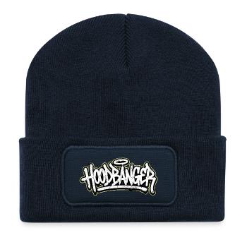 Hoodbanger Handschrift Graffiti - Recycelte Patch Beanie - French Navy - Vorne