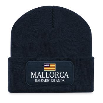 Mallorca Fahne Spanien - Recycelte Patch Beanie - French Navy - Vorne