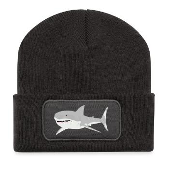 shark - Recycled Patch Beanie - dark grey - Front