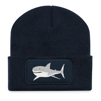 shark - Recycled Patch Beanie - french navy - Front