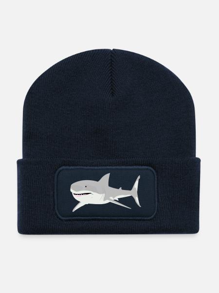 shark - Recycled Patch Beanie - french navy