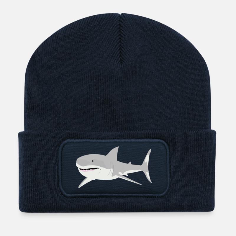 shark - Recycled Patch Beanie - french navy