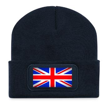 u.k. - Recycelte Patch Beanie - French Navy - Vorne