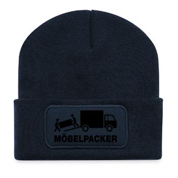 Möbelpacker_v1 - Recycelte Patch Beanie - French Navy - Vorne