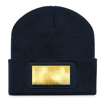 Golden star background - Recycled Patch Beanie - french navy - Front
