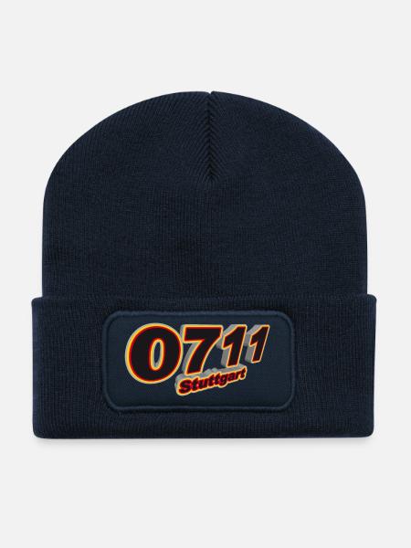 0711 Stuttgart - Recycelte Patch Beanie - French Navy