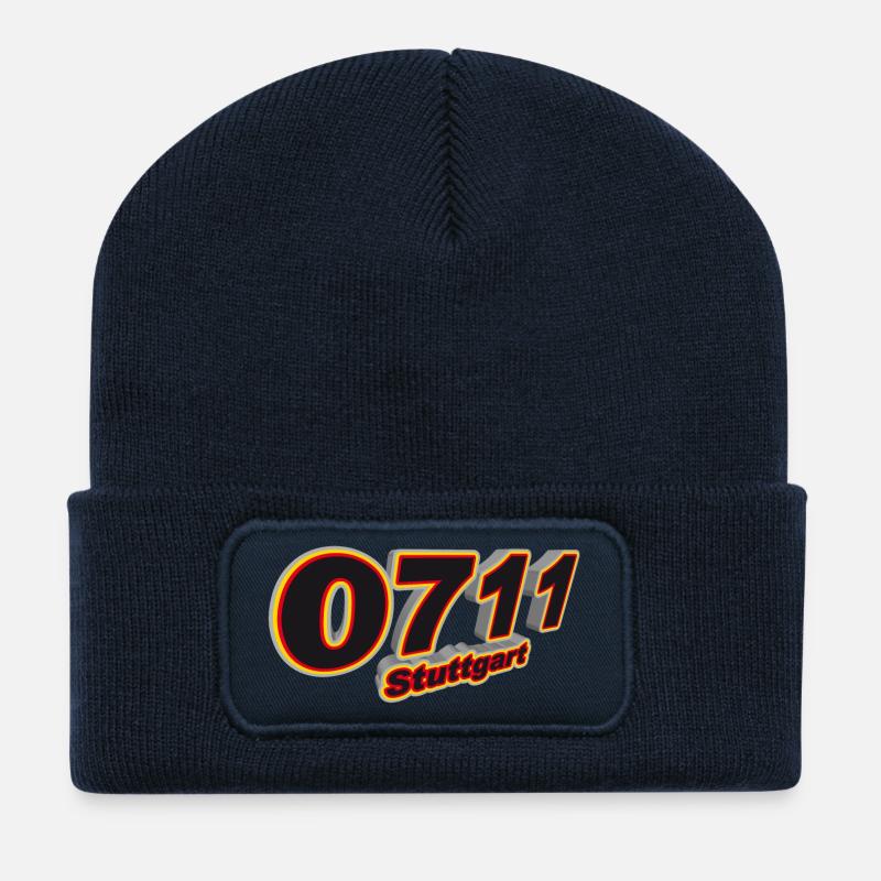 0711 Stuttgart - Recycelte Patch Beanie - French Navy