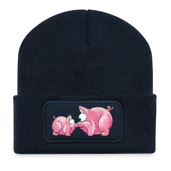 Piggies - Recycled Patch Beanie - french navy - Front