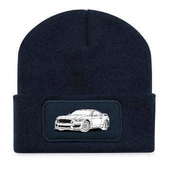 Cool Car White - Recycled Patch Beanie - french navy - Front