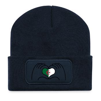 Drapeau Algérie - Beanie recyclé à patch - bleu marine - Devant