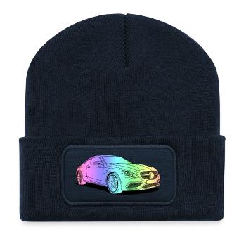 cool car colourful - Recycled Patch Beanie - french navy - Front