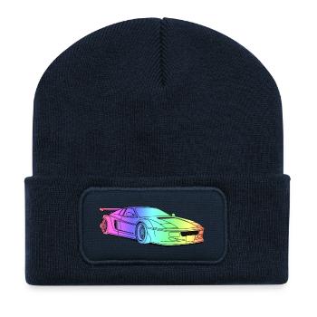 cool car colourful - Recycled Patch Beanie - french navy - Front