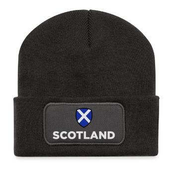 Drapeau national d'Ecosse - Beanie recyclé à patch - charbon - Devant