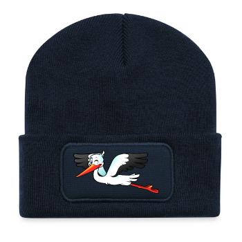 stork27 - Recycelte Patch Beanie - French Navy - Vorne