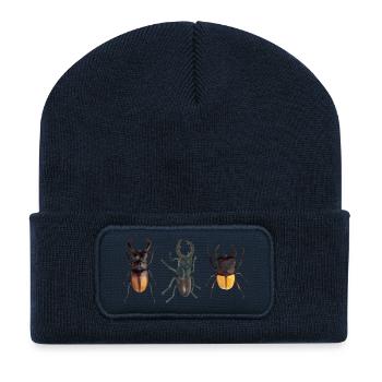 insek 23 - Recycelte Patch Beanie - French Navy - Vorne