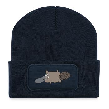 Schnabeltier 2 - Recycelte Patch Beanie - French Navy - Vorne
