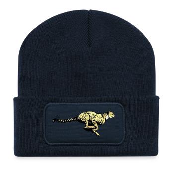 cheetah cat jaguar leopard ocelot gepard wildcat23 - Recycelte Patch Beanie - French Navy - Vorne