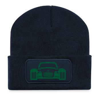 race car - Recycled Patch Beanie - french navy - Front