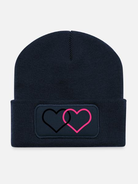 Ehe Allianzen Herz Corazone Alianzas Herz Ehe - Recycelte Patch Beanie - French Navy
