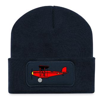 airplane airplane plane hot air balloon air ba - Recycled Patch Beanie - french navy - Front