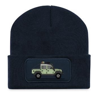 Defender 110 - Offroad Doppelkabine - Recycelte Patch Beanie - French Navy - Vorne