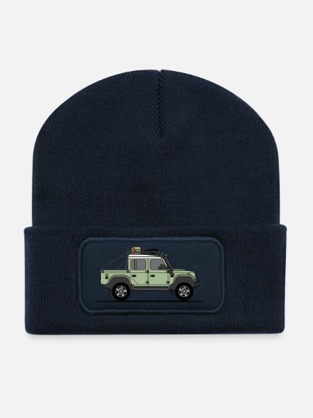 Defender 110 - Double cabine tout terrain - Beanie recyclé à patch - bleu marine