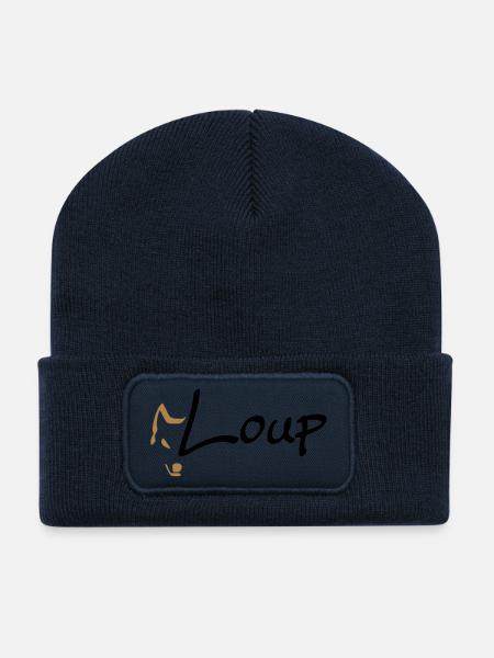loup - Recycled Patch Beanie - french navy