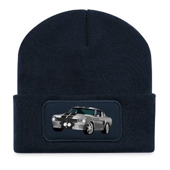 Auto - Recycelte Patch Beanie - French Navy - Vorne
