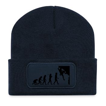 Rock Climbing Evolution - Recycled Patch Beanie - french navy - Front