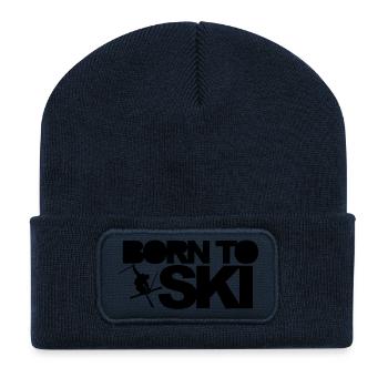 Born To Ski - Recycled Patch Beanie - french navy - Front