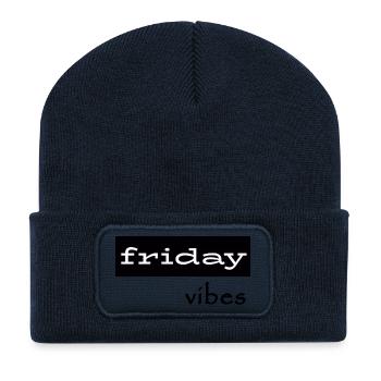 Friday Vibes - Recycled Patch Beanie - french navy - Front