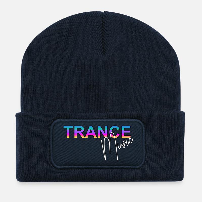 Trance Music - Recycled Patch Beanie - french navy