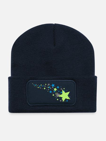 150_sterne - Recycled Patch Beanie - french navy