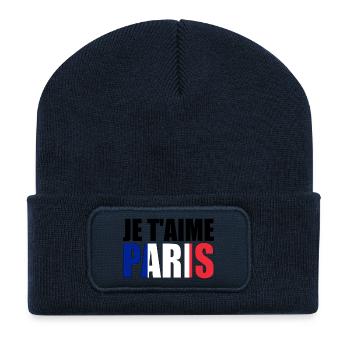 PARIS - Recycled Patch Beanie - french navy - Front