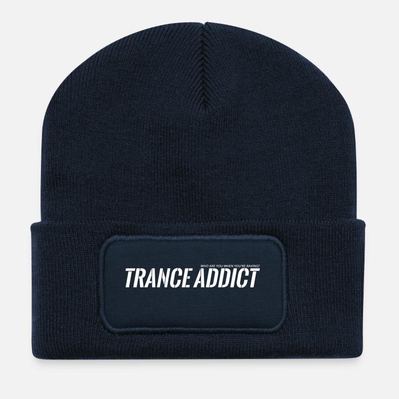 trance addict - Recycelte Patch Beanie - French Navy