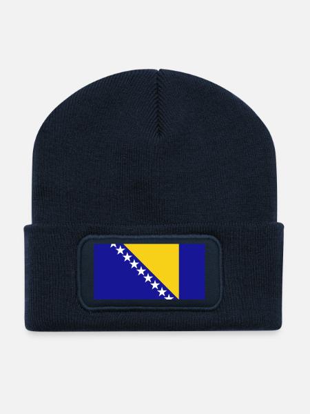 Bosnien-Herzegowina - Recycelte Patch Beanie - French Navy