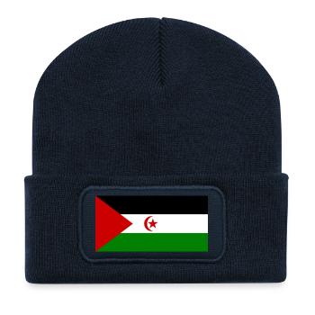 Drapeau du Sahara occidental - Beanie recyclé à patch - bleu marine - Devant