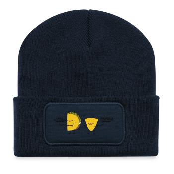 taco pun - Recycled Patch Beanie - french navy - Front
