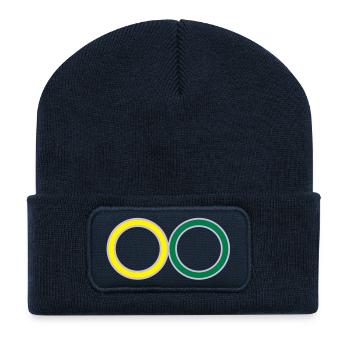 2_anneau - Beanie recyclé à patch - bleu marine - Devant