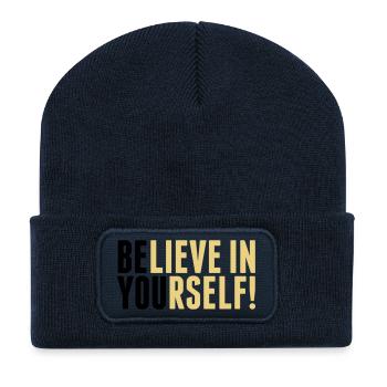 believe in yourself - be you - Recycled Patch Beanie - french navy - Front