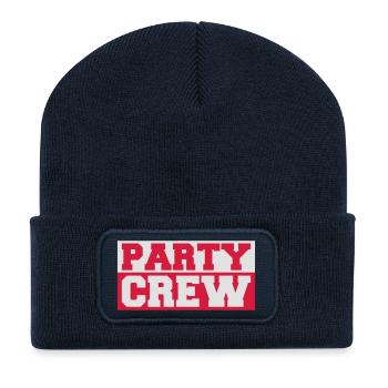 Party Crew - Beanie recyclé à patch - bleu marine - Devant