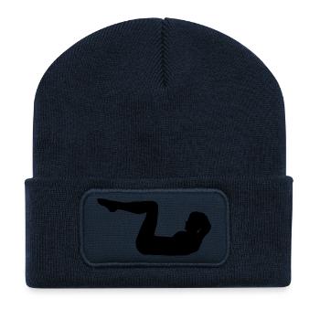 Fitness - Recycelte Patch Beanie - French Navy - Vorne