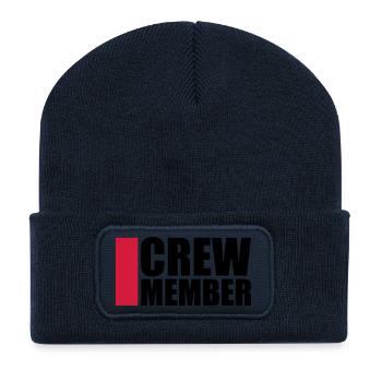 Cool Crew Member Logo-Design - Recycled Patch Beanie - french navy - Front