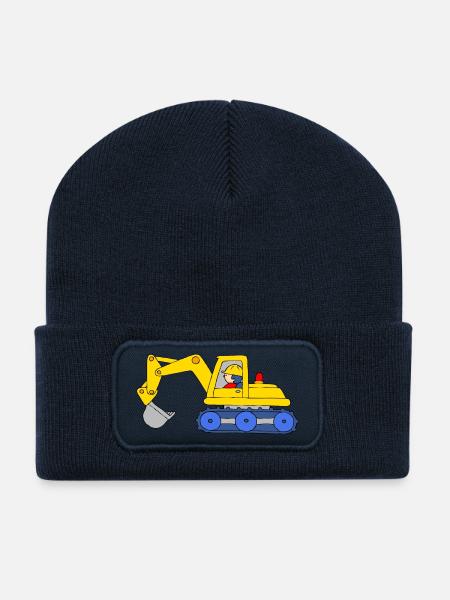 Backhoe Loader - Recycled Patch Beanie - french navy